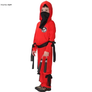 Женский комбинезон с шортами для маленьких мальчиков ниндзя для маскарада в стиле детские костюмы на Хэллоуин для японский Костюмы воинов карнавал Пурим платье для маскарада, вечеринки