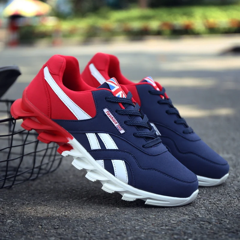 

Ultralight Men Running Shoes New PU Leather Blade Sneakers High Quality Outdoor Sport Athletic Shoes Size 39-46 Drop-shipping
