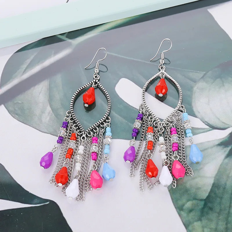 Винтажные этнические серьги 2020 новые богемные длинные кисточки для женщин