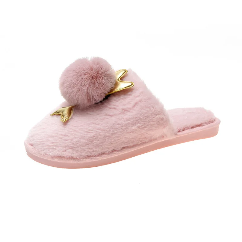 Пушистые сандалии женские меховые тапочки зимние теплые шлепанцы коллекция 2019