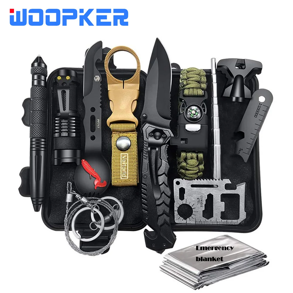 Набор для выживания рыбалки охоты SOS EDC Шестерни аварийного кемпинга Пеший туризм
