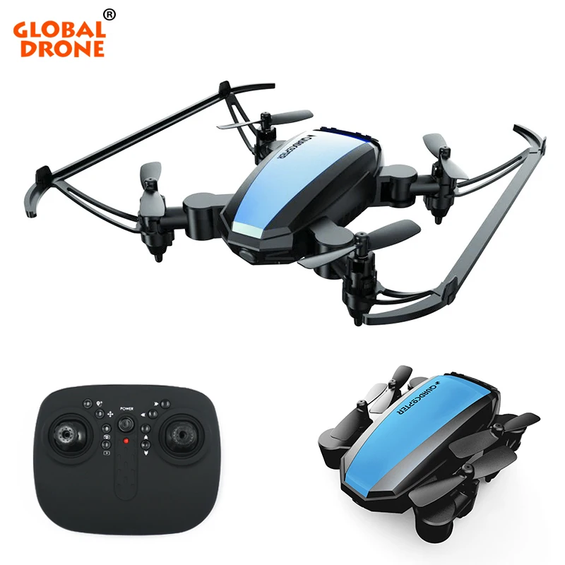 Blue Global Drone GW125 мини Квадрокоптер Дрон складной 2,4G 4CH RC вертолет дроны Микро Карманный складной Квадрокоптер игрушки для детей - Цвет: Blue