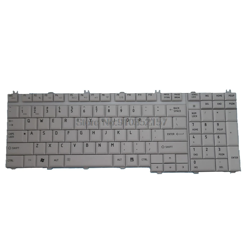 

US Laptop Keyboard For Toshiba For Satellite P300 P305 L500 L350 L355 X300 9J.N9282.M01 NSK-TBM01 PK130170400 English Off-white