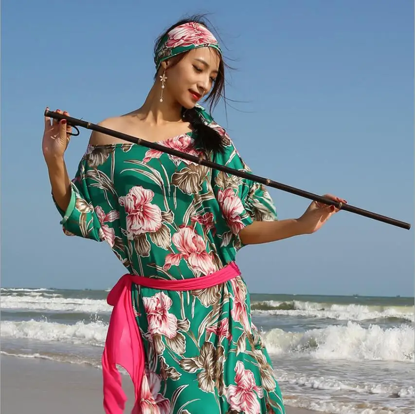 

New Fashion Women Belly Dance Clothes Wear One-piece Girls Floral Costume Bellydance Dress Bellydance Costume
