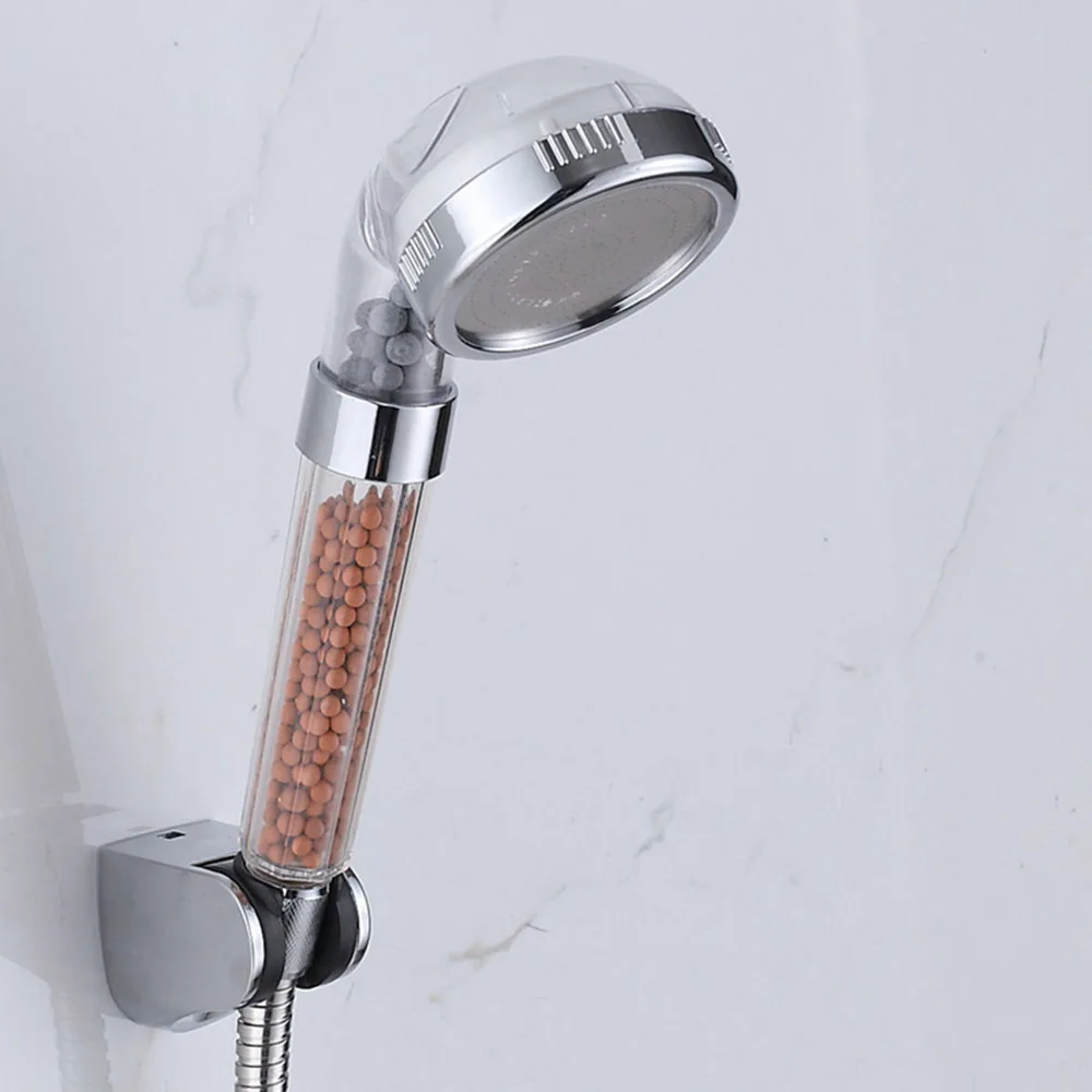 8cm Water Saving Bathroom Shower Filter SPA Handheld Head Faucet Sprayer Anion Energy Ball Pressurized Showerhead | Обустройство дома