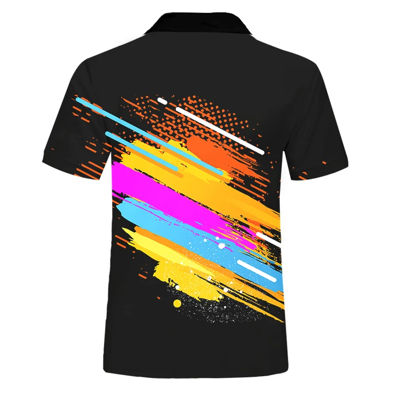 Повседневные рубашки-поло IFPD размера ЕС/США с 3d принтом радужной расцветки