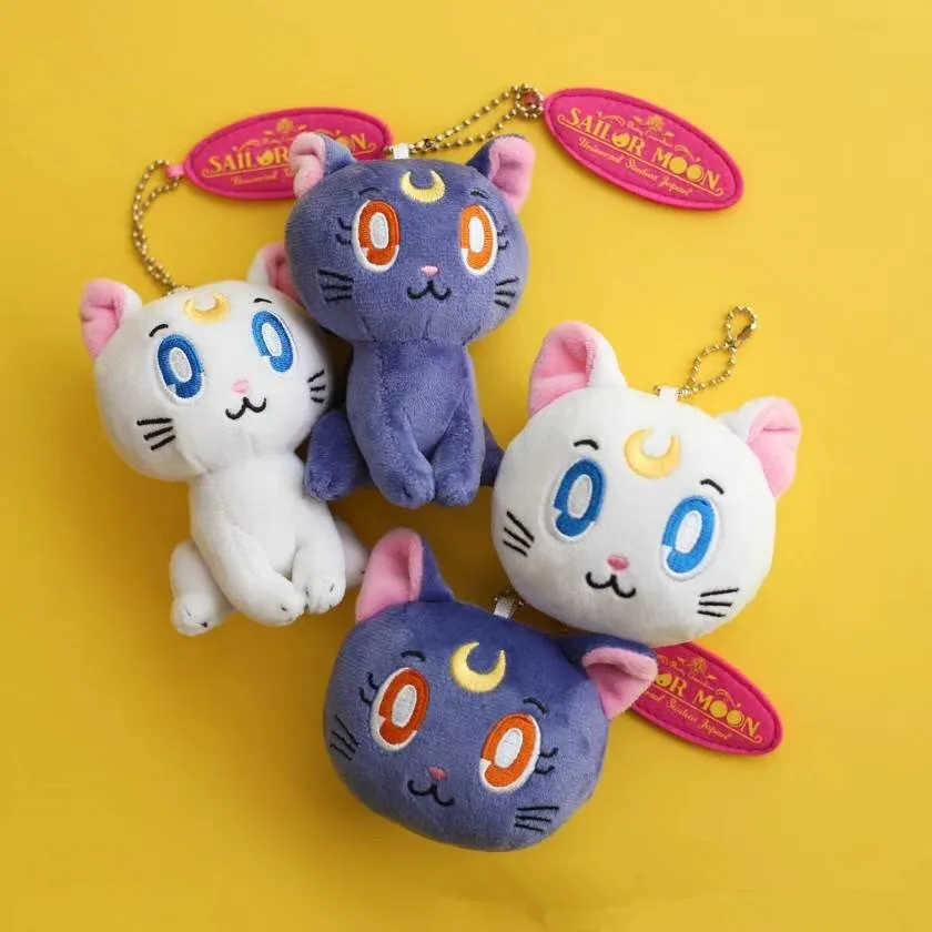 10 шт./лот японское аниме плюшевый милый кавайный котик брелок Шарм oyuncak Подвески