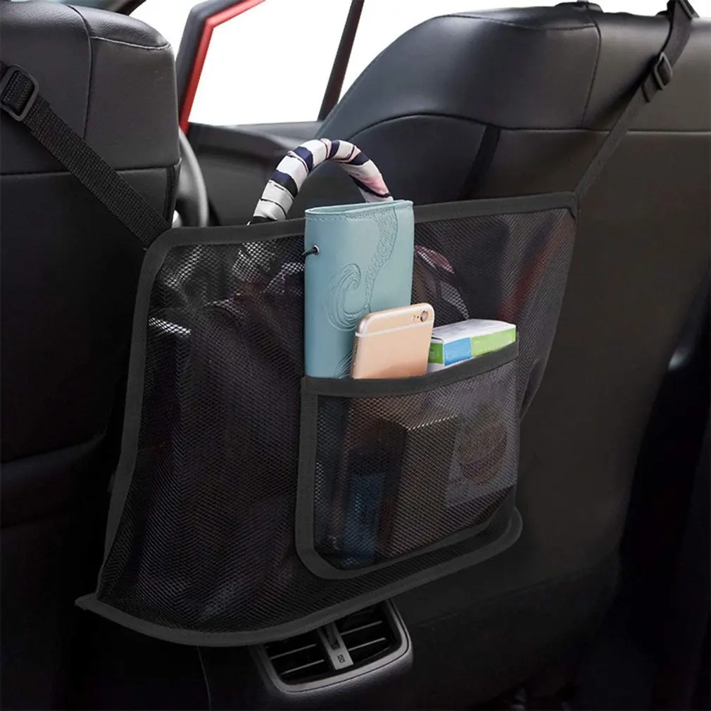 Kopen Fad Auto Handtas Houder Pocket Auto Organizer Handtas Mesh Praktische Opslag Houder Handig Auto Tote Bag Holder