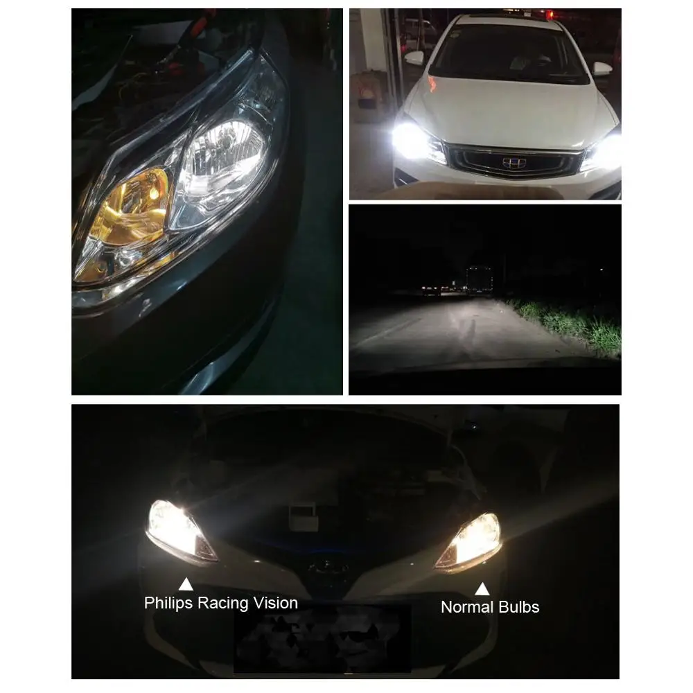 Philips H4 9003 12V Racing Vision + 150% более яркие Автомобильные фары Hi/lo галогенная лампа ралли