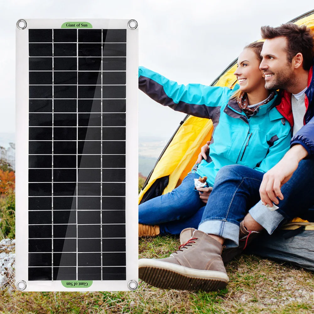 

Solar Panel 220V Battery Charger 1000W Inverter USB Kit 10A Controller Solar Power System Home Grid Camping