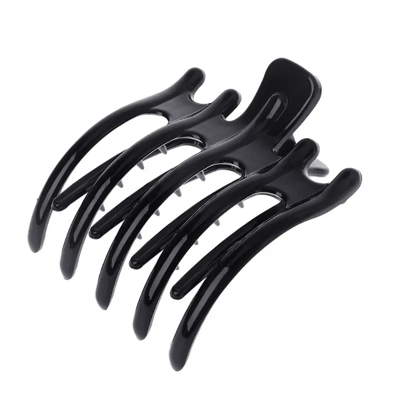 Women Lady Girls Simple Non Slip Grip Large Claw 5 Claws Hair Clip Clamp Black |