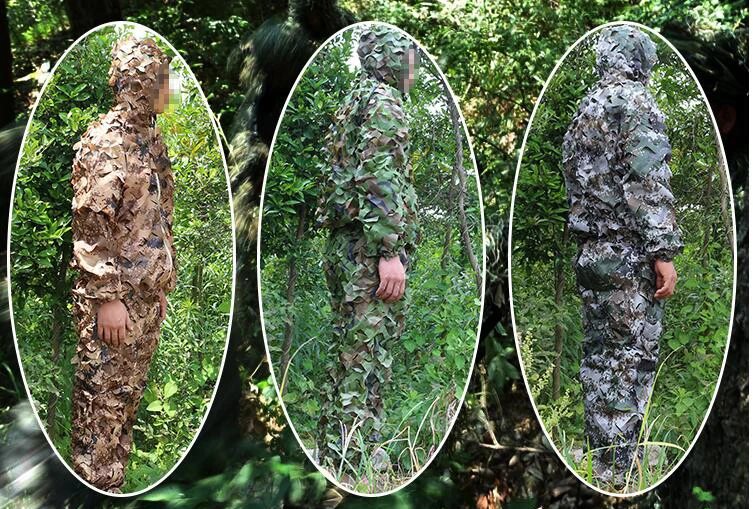Охотничий Камуфляжный костюм с 3D листьями охотничий военный снайперский CS Savage Camo