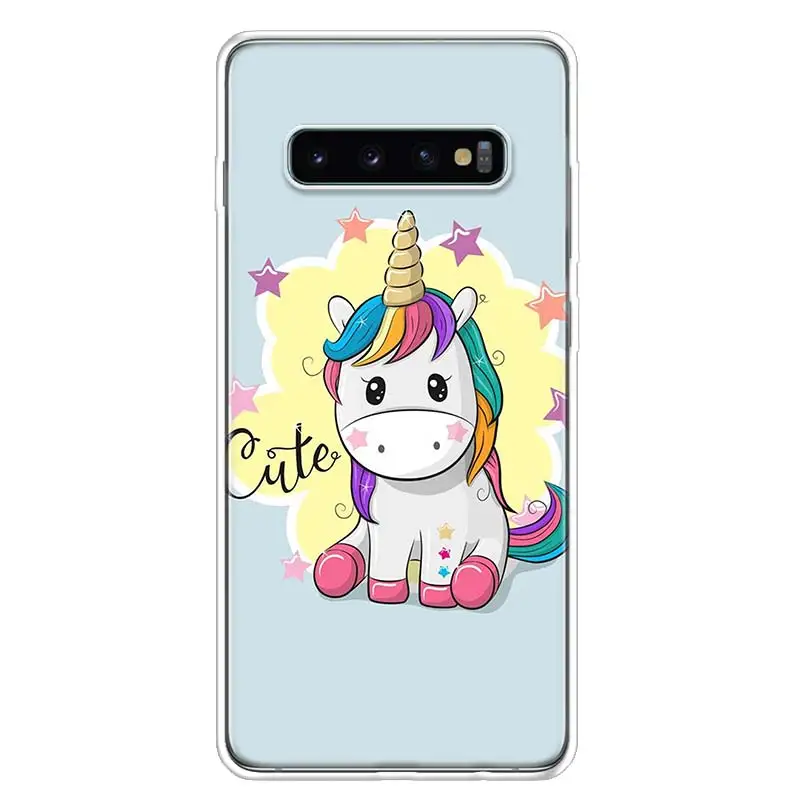 

Cute Unicorn Pink Myth Cartoon Phone Case For Samsung Galaxy S10 S20 Ultra Note 10 9 8 S9 S8 Plus Pro Lite S7 J4 J6 J8 + Special