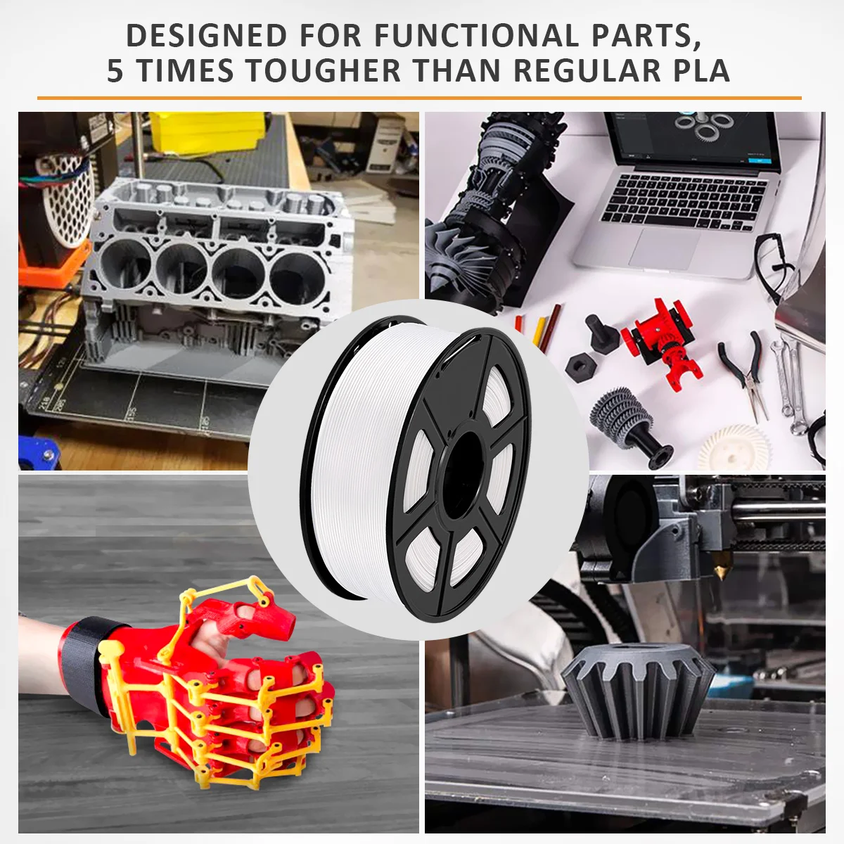 AW 3D PLA Filament 1.75MM Tolerance +/-0.02MM For All 3D Printer And 3D Pen 2.2 LBS 1KG High strength Rigidity Biodegradable