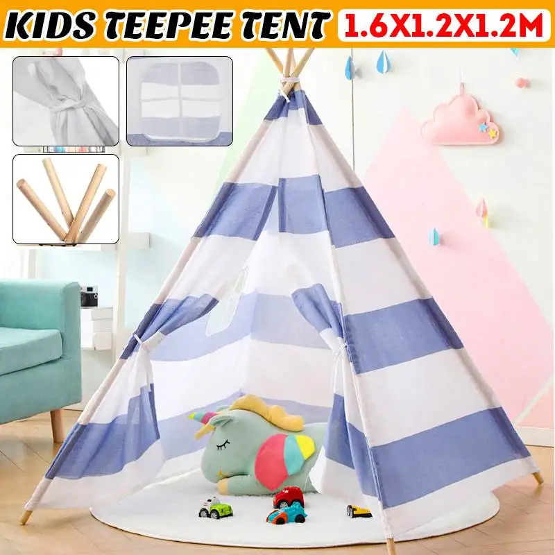 

1.35/1.6m Children's India Tent Kids Teepee Tents Portable Tipi Infantil Playhouse Baby Canvas Tents Decoration Carpet