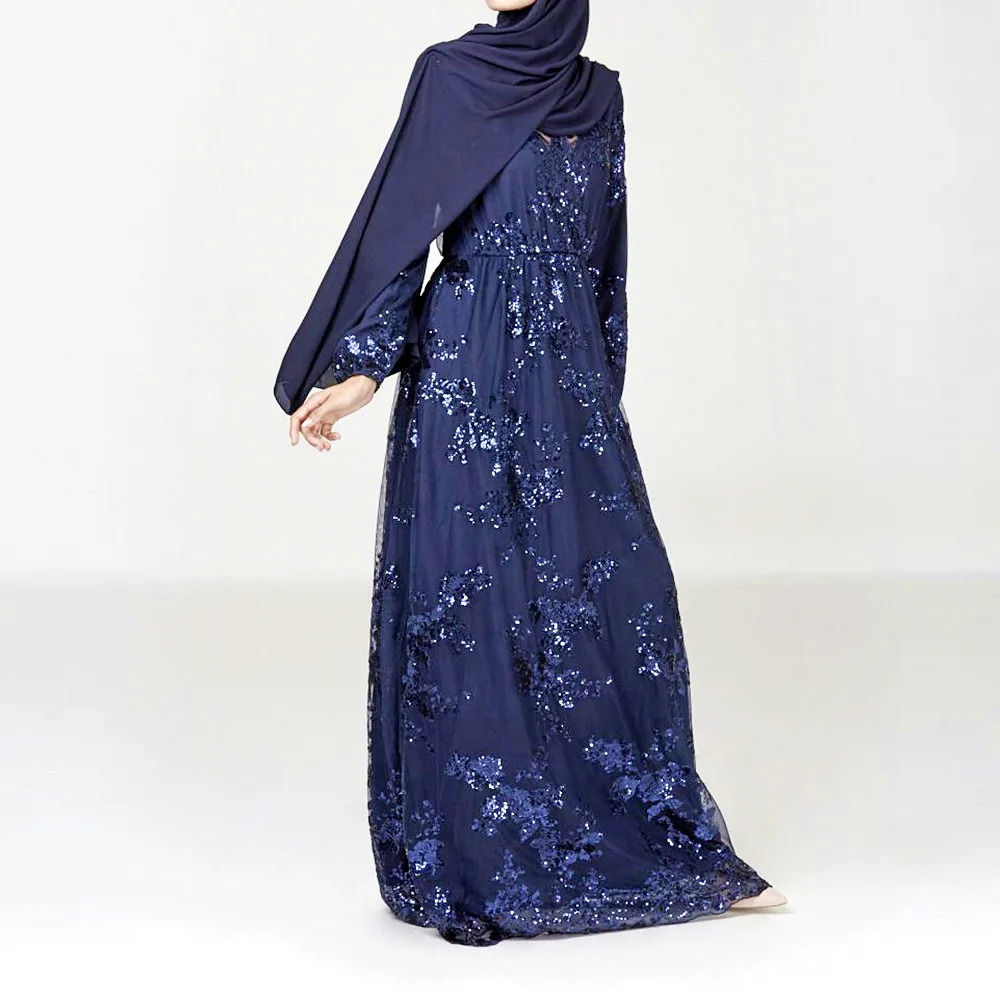 Блестки abaya Дубай турецкие платья мусульманский хиджаб платье Абая для женщин кафтан исламский халат одежда Tesettur Elbise