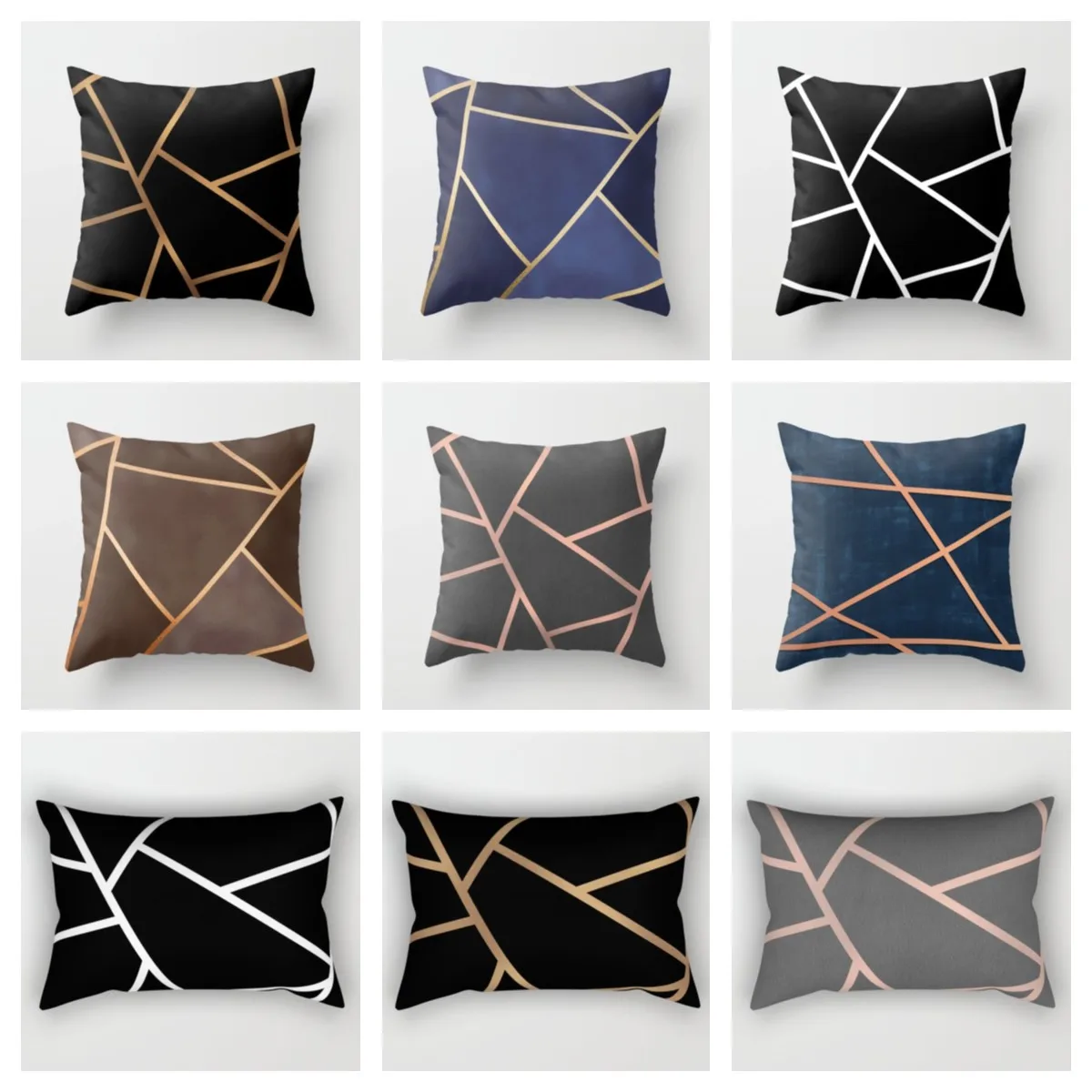 

Geometric fragments Plush pillowcase，cushion covers 40x40,45x45,50x50,60x60 30x50 40x60，Home Decoration Throw pillow case