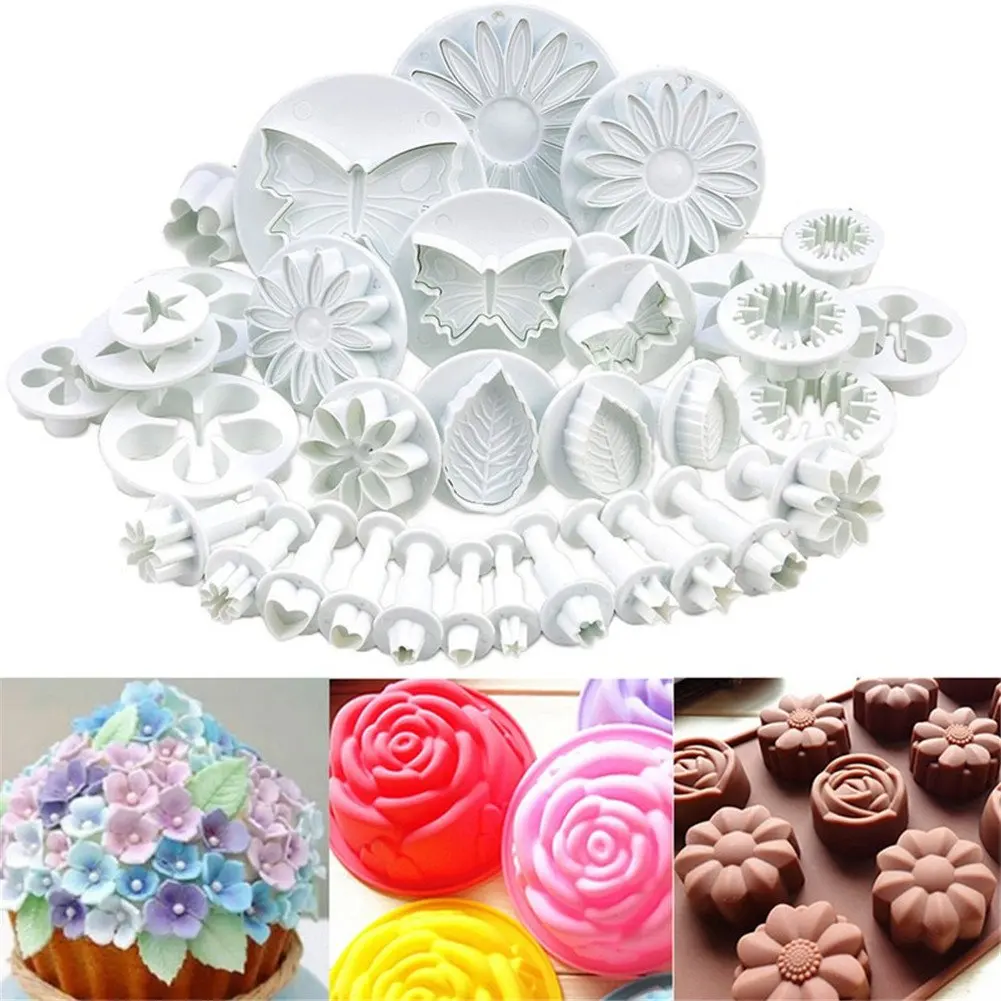

33pcs Cake Decorating Fondant Plunger Cutters Tools Mold Cookie Cutter DIY Baking Tools Bakeware Cake Mold