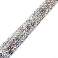 multicolour transparent crystal quartz clear glass beads for jewelry making smooth round beads 681012mm 15 strand
