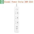 Оригинальный удлинитель питания Xiaomi Mi Mijia QC3.0 20 Вт, быстрая зарядка, 2A1C + 3 розетки, стандартный удлинитель интерфейса с вилкой, 1,8 м