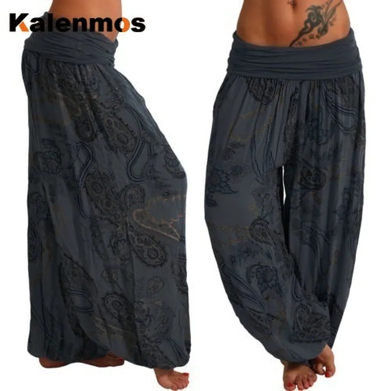 

Pants Women Plus Size Streetwear KALENMONS High Waist Autumn Winter Casual Baggy Hip Pop Punk Large Vintage Sexy Harem Trousers