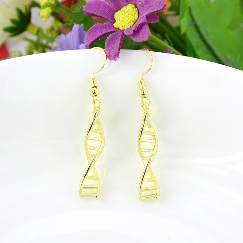 Химическая формула двойная спираль ДНК молекулярные висячие серьги биология