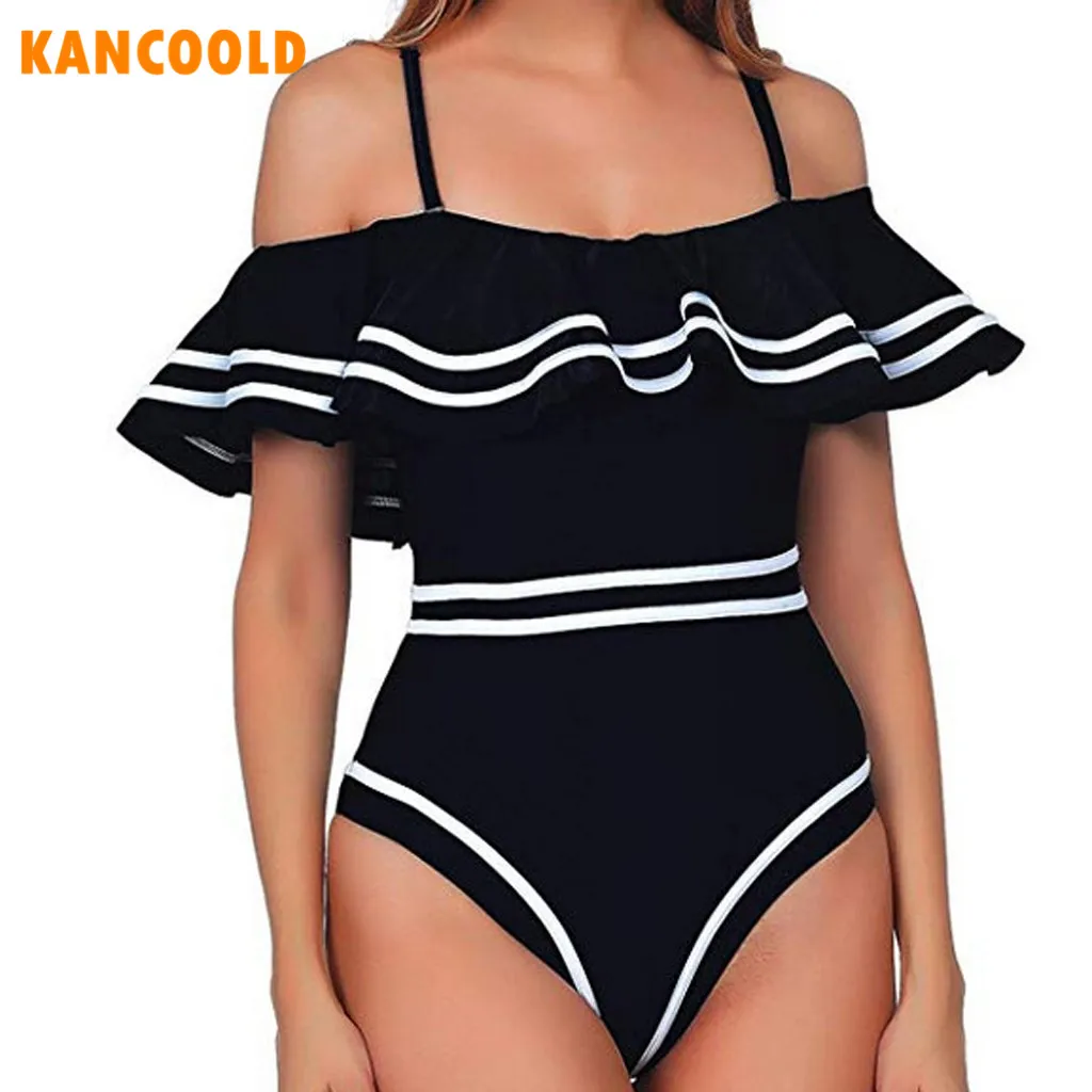 KANCOOLD Для женщин бикини 2019 полосатый купальник Одна деталь комплект сексуальные