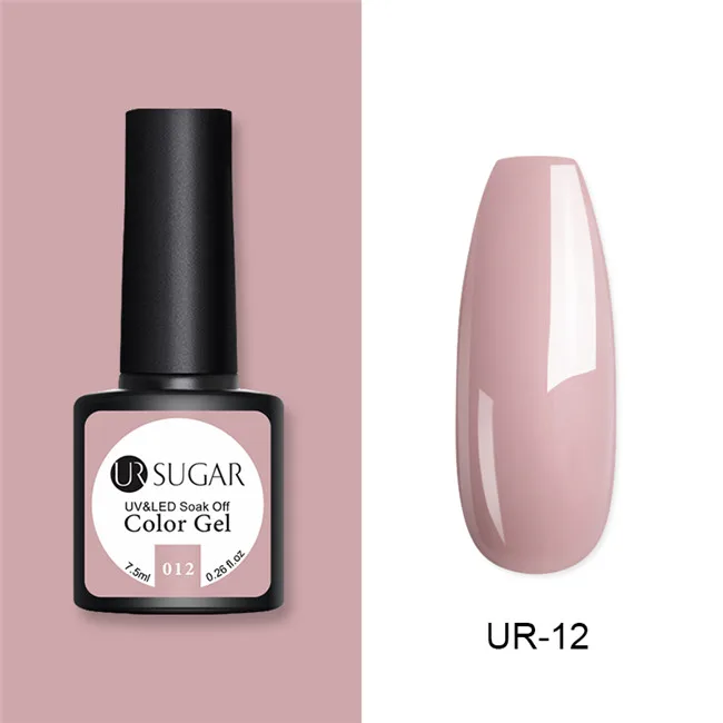 UR-12 Ur Sugar 7,5 мл замачиваемый УФ-гель-Лак Блеск красная серия Полупостоянный Гель-лак для нейл-арта светодиодный Гель-лак - Цвет: UR-12