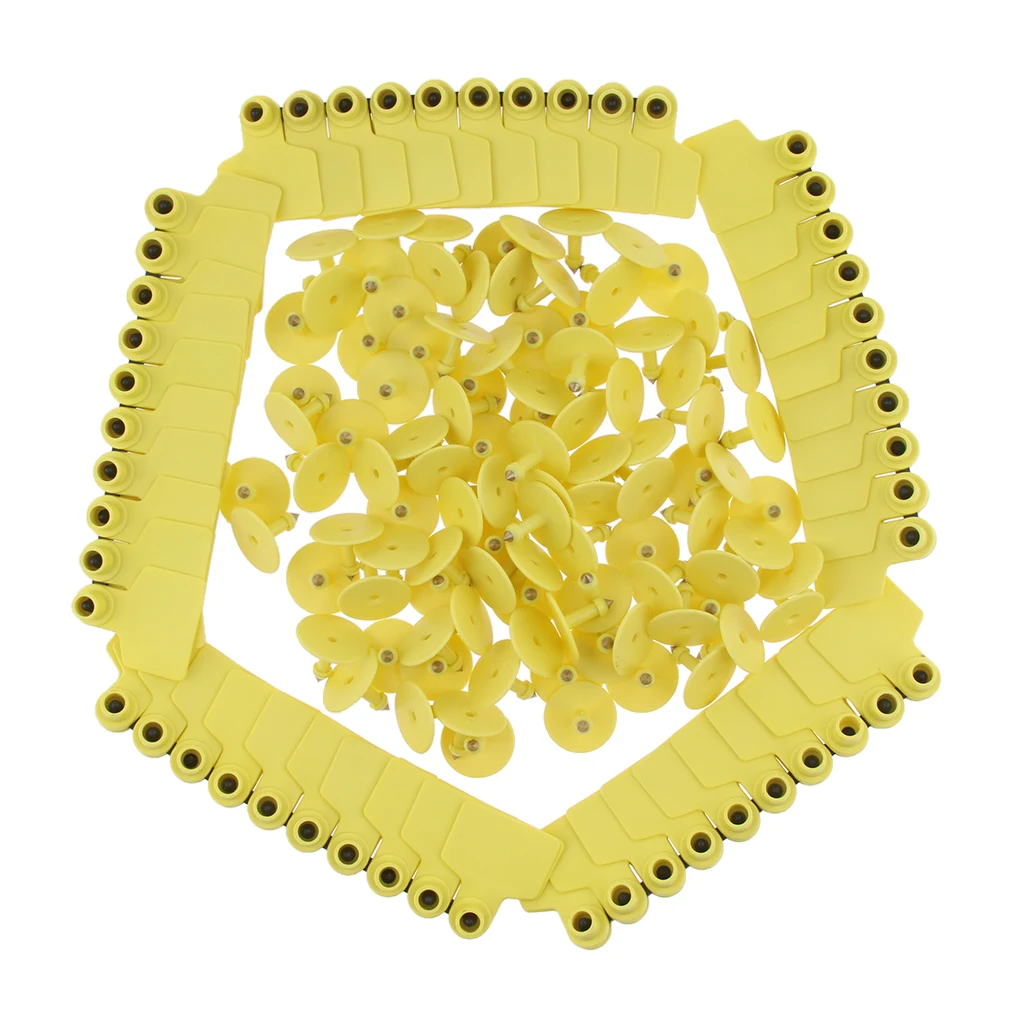 100 шт. свиней корова Ушная бирка для крупного рогатого скота свободная латунных