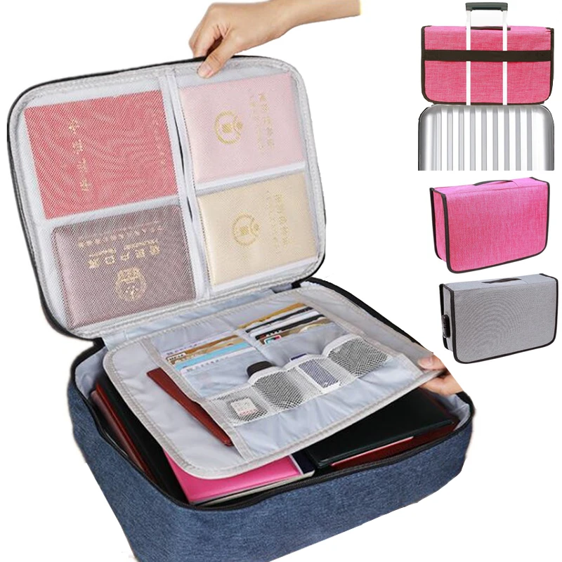 

Big Capacity Document Organizer Insert Handbag Travel Bag Pouch ID Credit Card Wallet Cash Holder Organizer Case Box Accessories