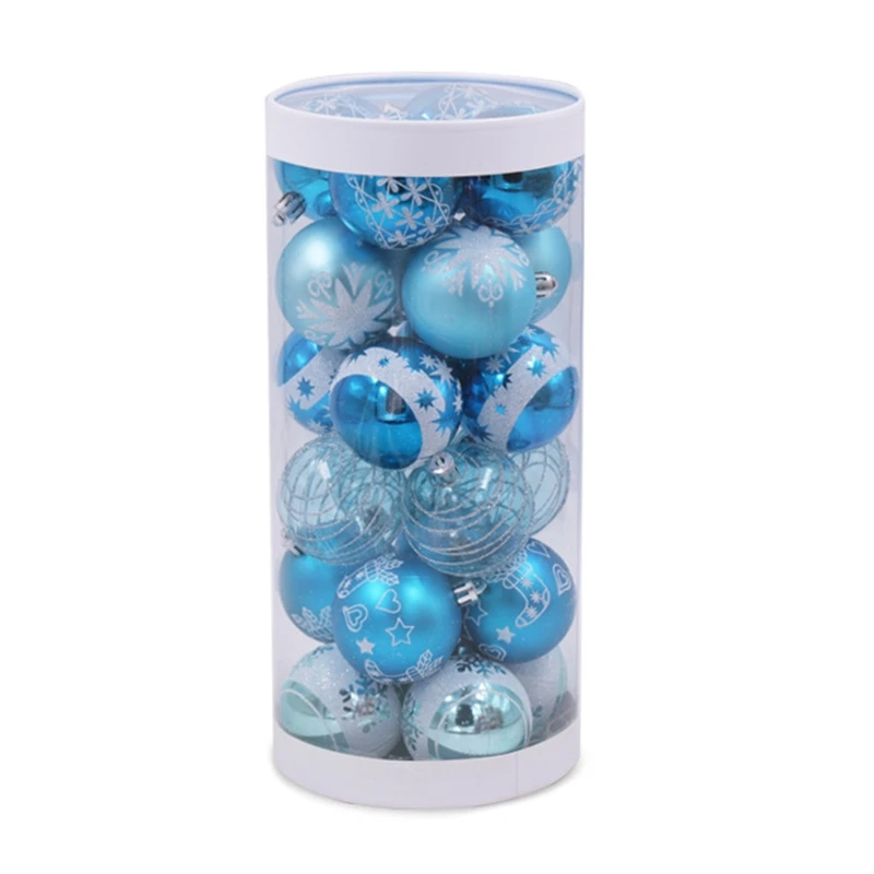 

24pcs 6cm Christmas Balls Ornament Shatterproof Xmas Tree Hanging Bauble Decor QX2E