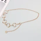 Ремень в стиле Харадзюку Женский, металлический винтажный пояс в стиле панклуна, с цепочкой на высокую талию, готический серебристый пояс с подвеской в виде Луны и солнца