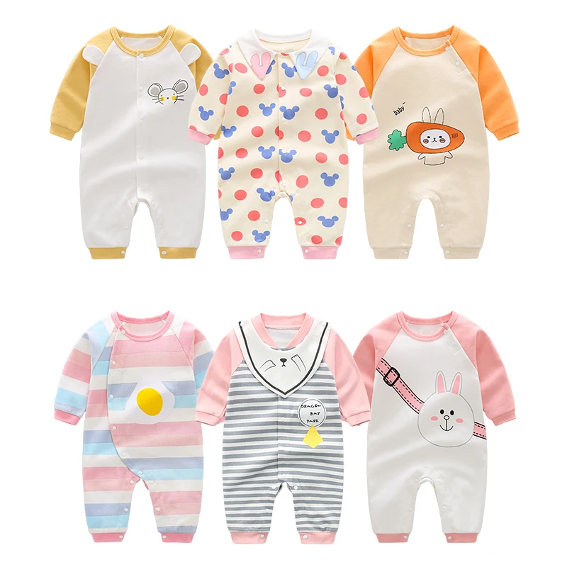 

Andy Papa 2021 Autumn New Warm Baby Rompers Toddler Girls Cute Cat Printed O-neck Jumpsuits Infant Newborn Bodysuits One-pieces