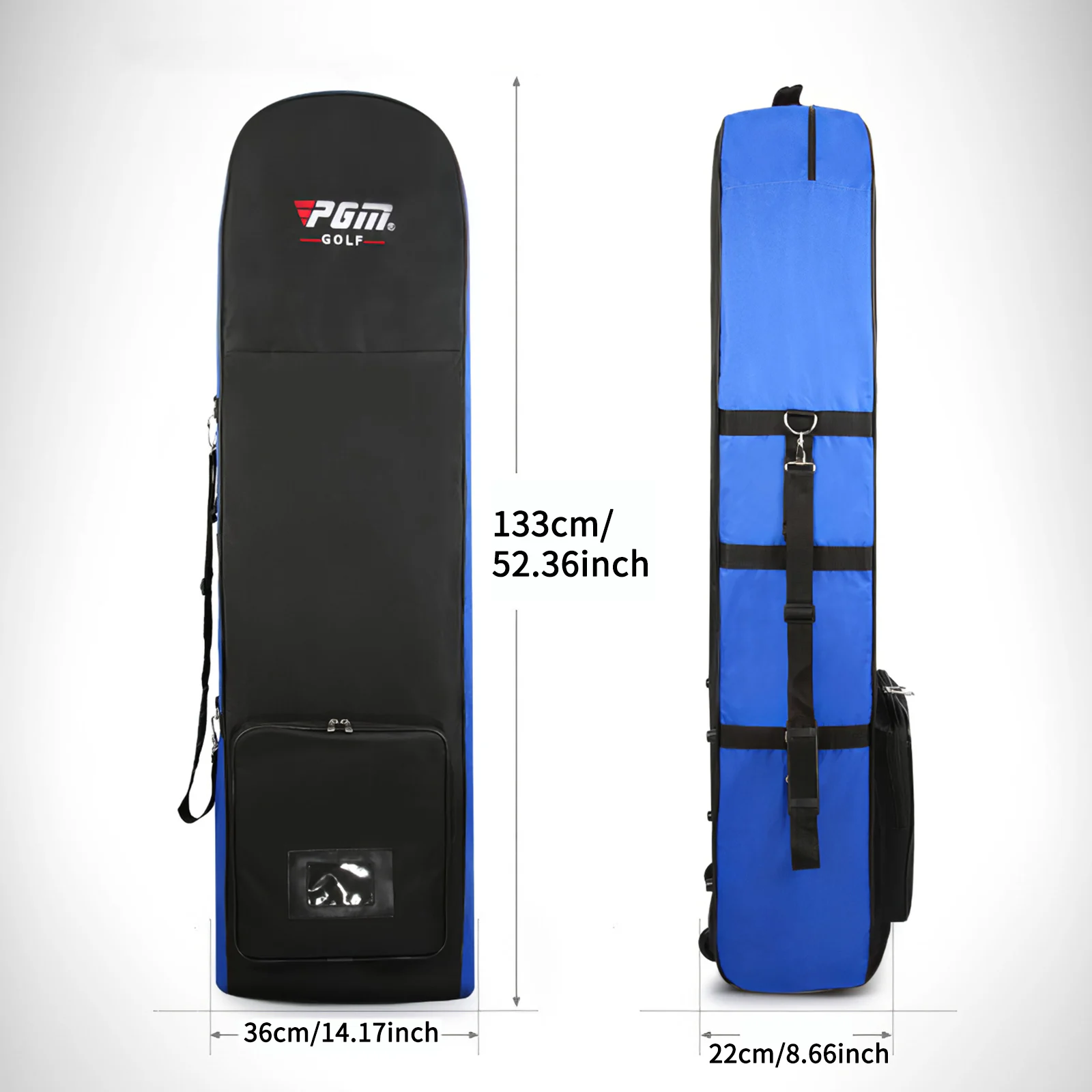 

Golf Bag Travel Aviation with Wheels Large Capacity Club Cover Foldable Lightweight Nylon Airplane Travelling Ball Bags
