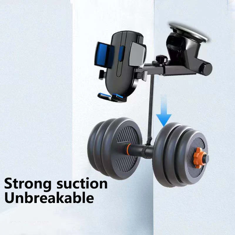 360°rotating car phone holder suction cup telescopic rod car navigation bracket universal car phone fastener mobile phone holder free global ship