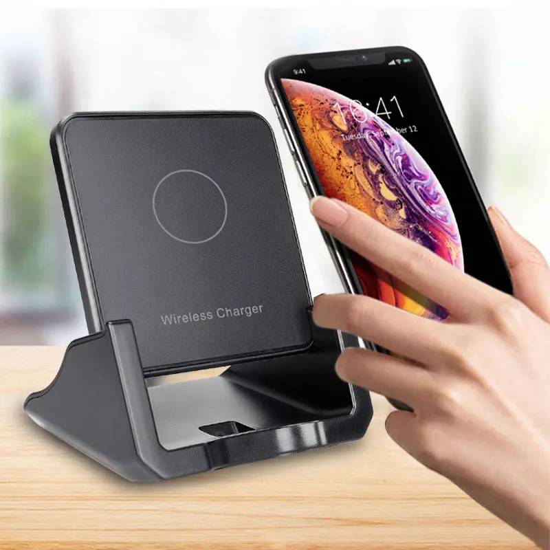 

10Pcs/Pack 15W Qi Fast Wireless Charger Dock Station For iPhone 12 11 XS Smart Quick Charging Stand IOS Android Chargers Adapter