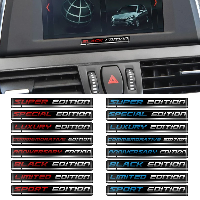 

Car-styling 10PCS limited EDITION Emblem Epoxy Car Sticker Decor Retro-reflective 3D Epoxy Decal For BMW Honda Toyota Suzuki