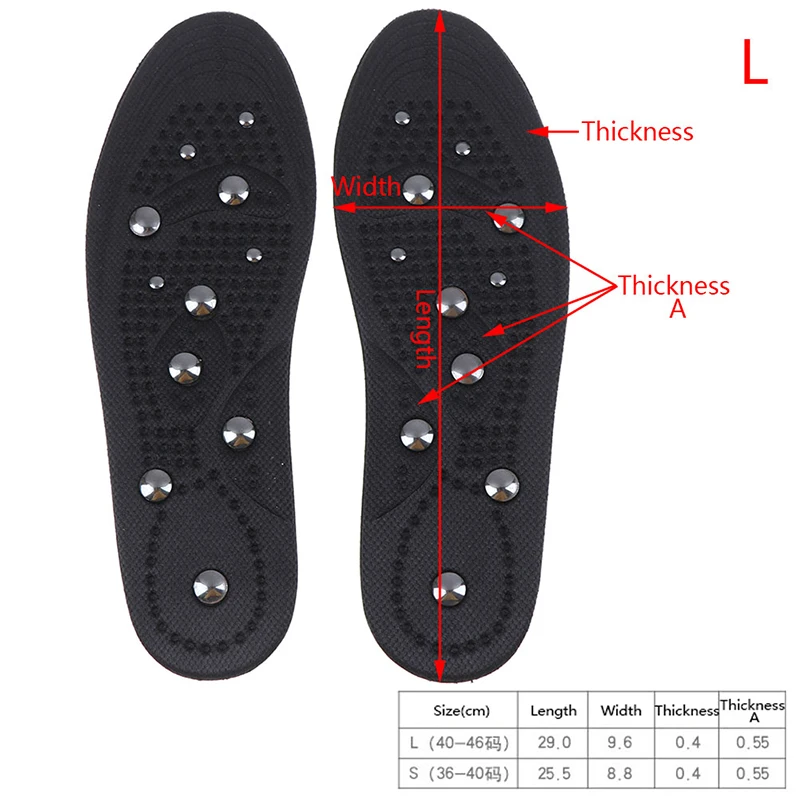Магнитный Массажер для терапии ног 1 пара стельки похудения память хлопок мужчин