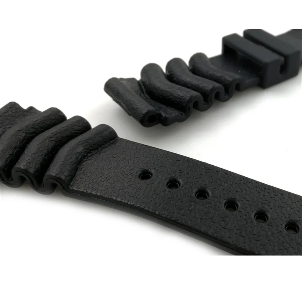 Ремешок силиконовый для наручных часов Seiko водонепроницаемый спортивный браслет