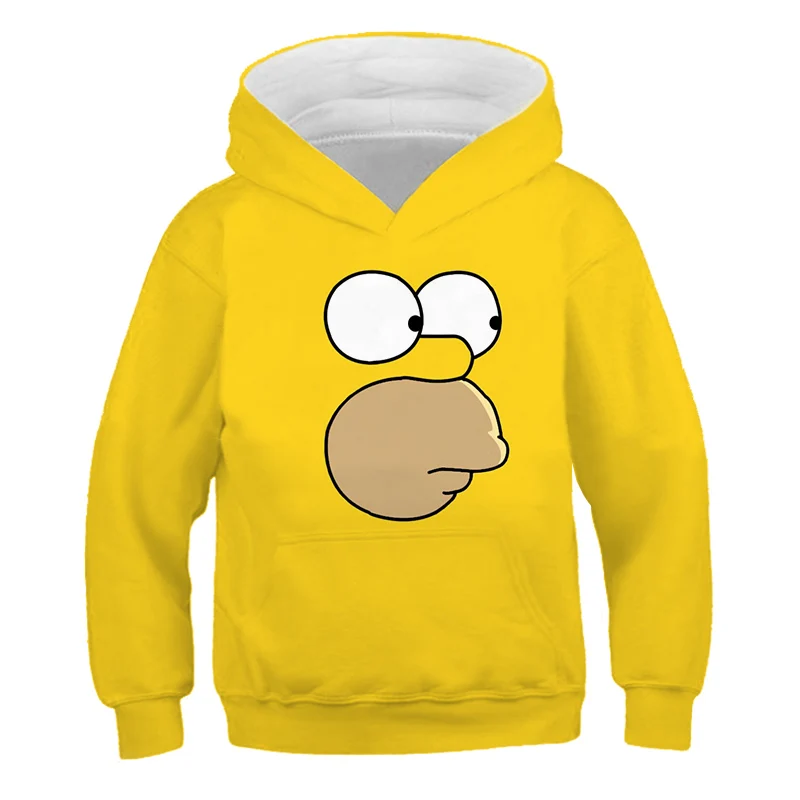 

2020 Autumn Winter Sports Fashion Boys Girls Cartoon Printed 3D Funny Simpson Cartoon Hoodies Kids Children Streetwear Clothes