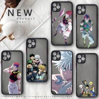 hisoka anime hunter x hunter phone case for iphone 12 11 8 7 plus mini x xs xr pro max matte transparent cover