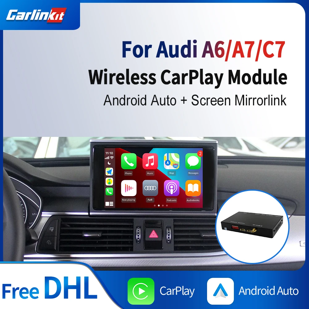 Декодер Carlinkit 2 0 для AUDI A6 A7 C7 2009 2017 MMI 3G Apple CarPlay и Android Авто оригинальный экран