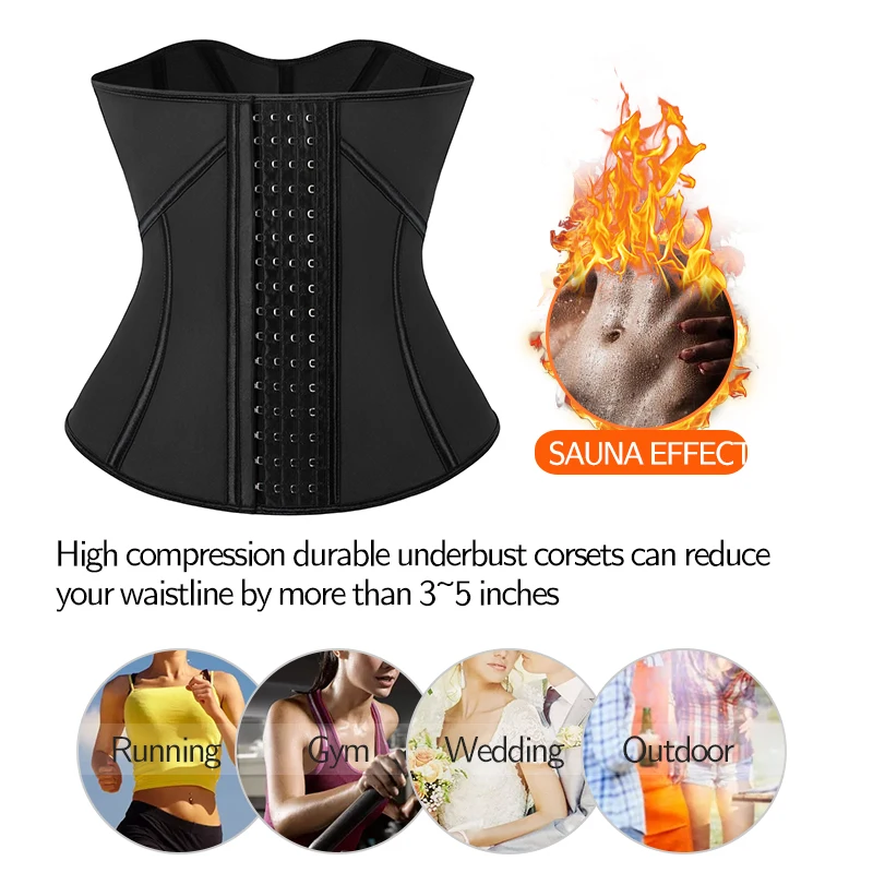 Женский латексный поясной триммер пояс для тренировки живота корсеты похудения