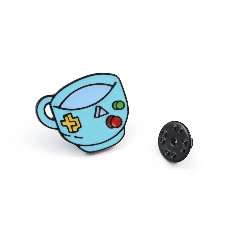 Creative Coffee Machine Cup Collection Brooch Cartoon Daily Enamel Pin Backpack Shirt Collar Label Pins Badge Funny Kids Jewelry