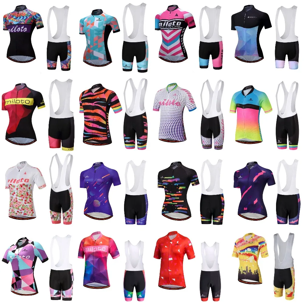 Комплект одежды MILOTO Женский профессиональная летняя велоодежда из Джерси для