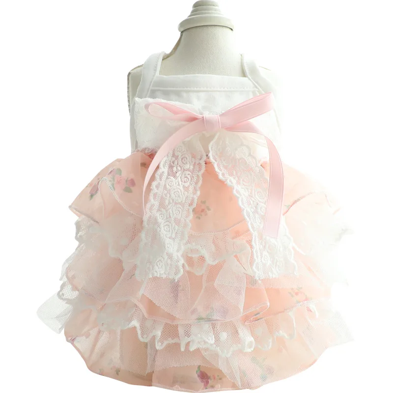 

Dog Clothes Summer Thin Cat Chiffon Lace Cake Skirt Princess Dress Skirt Small Dog Pet Clothes