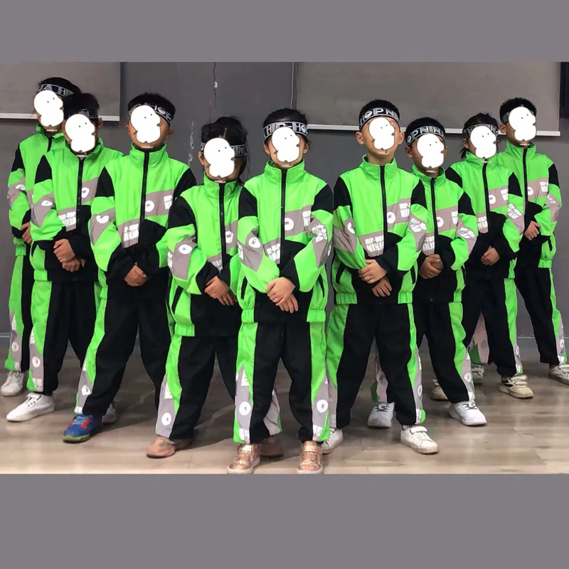 Костюм в стиле хип хоп для девочек Современный танцевальный костюм детей Костюмы