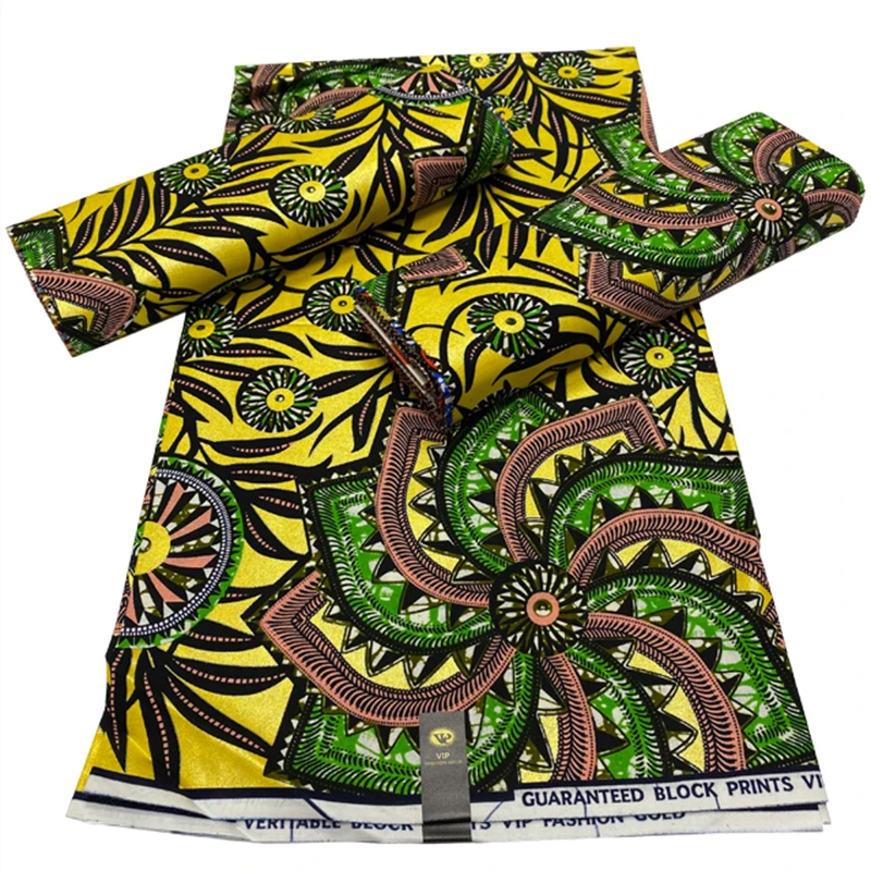 Новейшая Высококачественная африканская ткань из 100% хлопка для свадебного