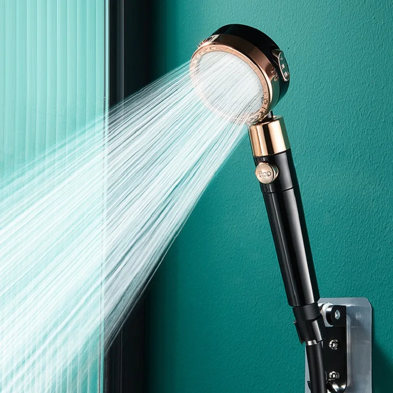 3 modes adjustable hand held shower head with filter pressurization water saving function magic water column bathroom faucet set free global shipping