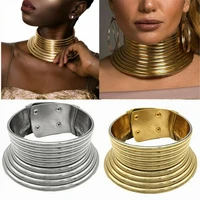 vintage african style torques choker necklaces for women exotic fashion jewelry plastic collar choker necklaces adjustable size